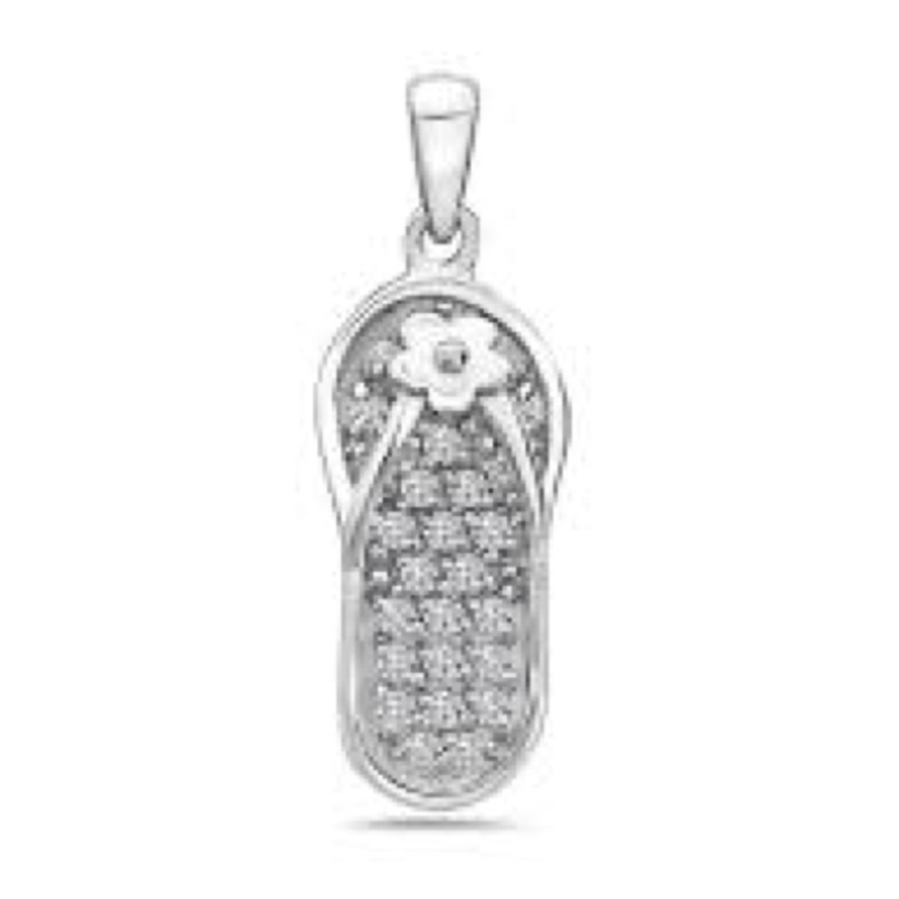 Sterling Silver Flip Flop Pendant